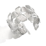 Lxalry Platinum Plated Stainless Steel Floral Carved Mirror Bracelet Hypoallergenic Skin Safe Jewelry With Artisan Polish Never Tarnish Luxury Gift For Women S Daily   Evening Wear