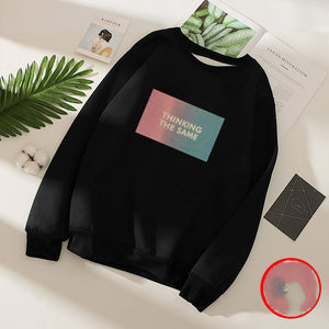 Women''s spring and autumn wear extra thick base shirt loose LARGE T-SHIRT long sleeve student warm top fashion