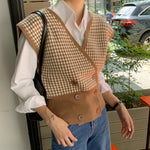 Cardigan Sweater Vest Women Outer Wear Top