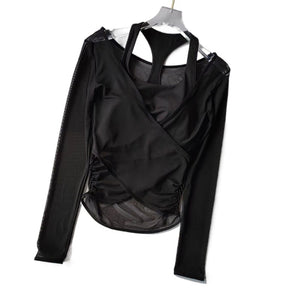 Fashion Mesh Thin Yoga Wear Women