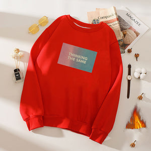 Women''s spring and autumn wear extra thick base shirt loose LARGE T-SHIRT long sleeve student warm top fashion