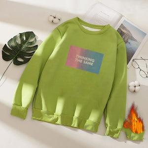 Women''s spring and autumn wear extra thick base shirt loose LARGE T-SHIRT long sleeve student warm top fashion