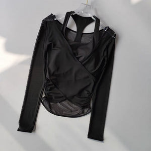 Fashion Mesh Thin Yoga Wear Women